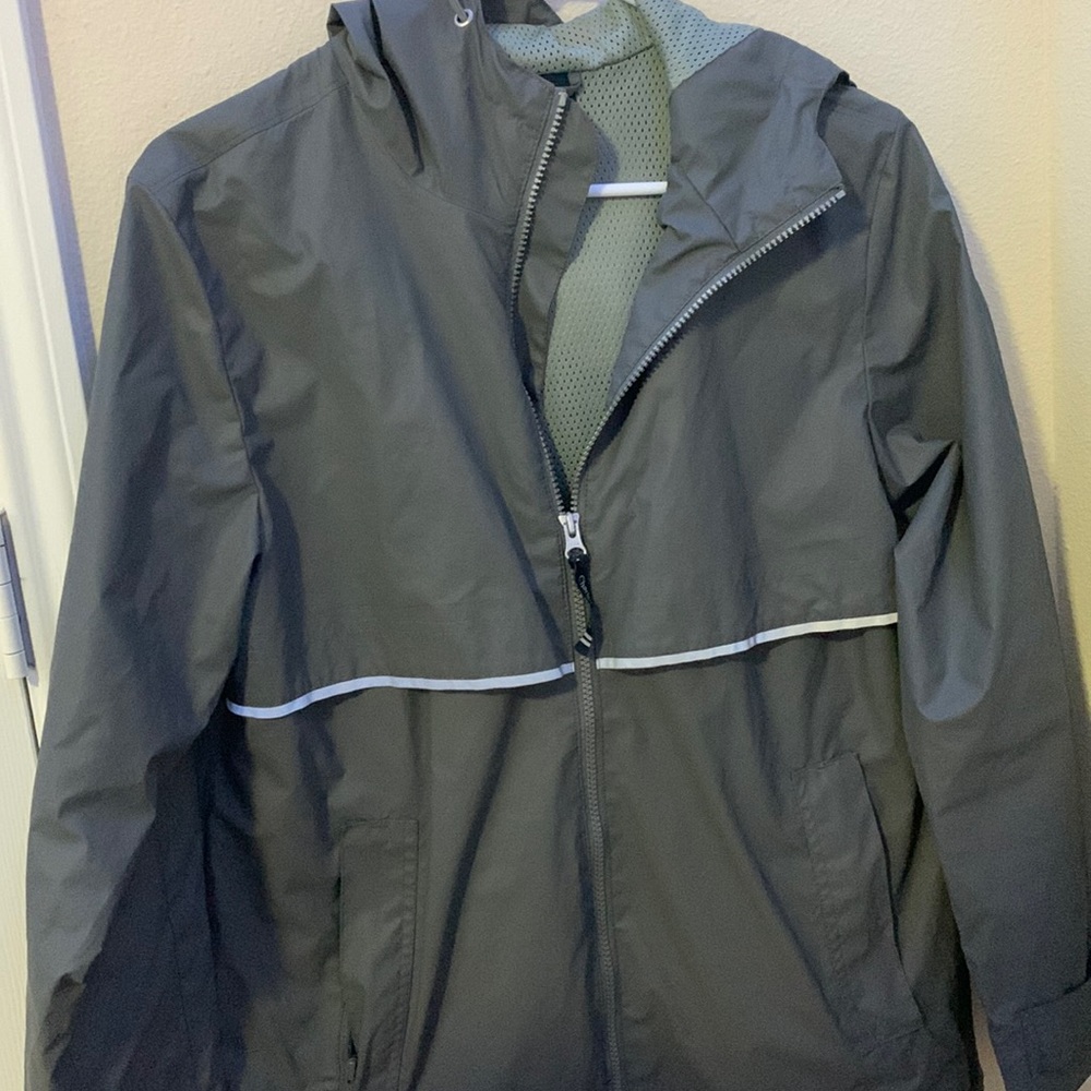 Grey women rain jacket